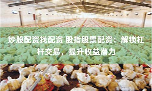 炒股配资找配资 股指股票配资：解锁杠杆交易，提升收益潜力